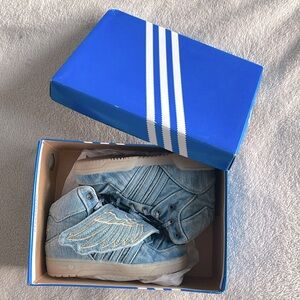 JEREMY SCOTT x ADIDAS wings denim high top sneakers toddler ( 8)